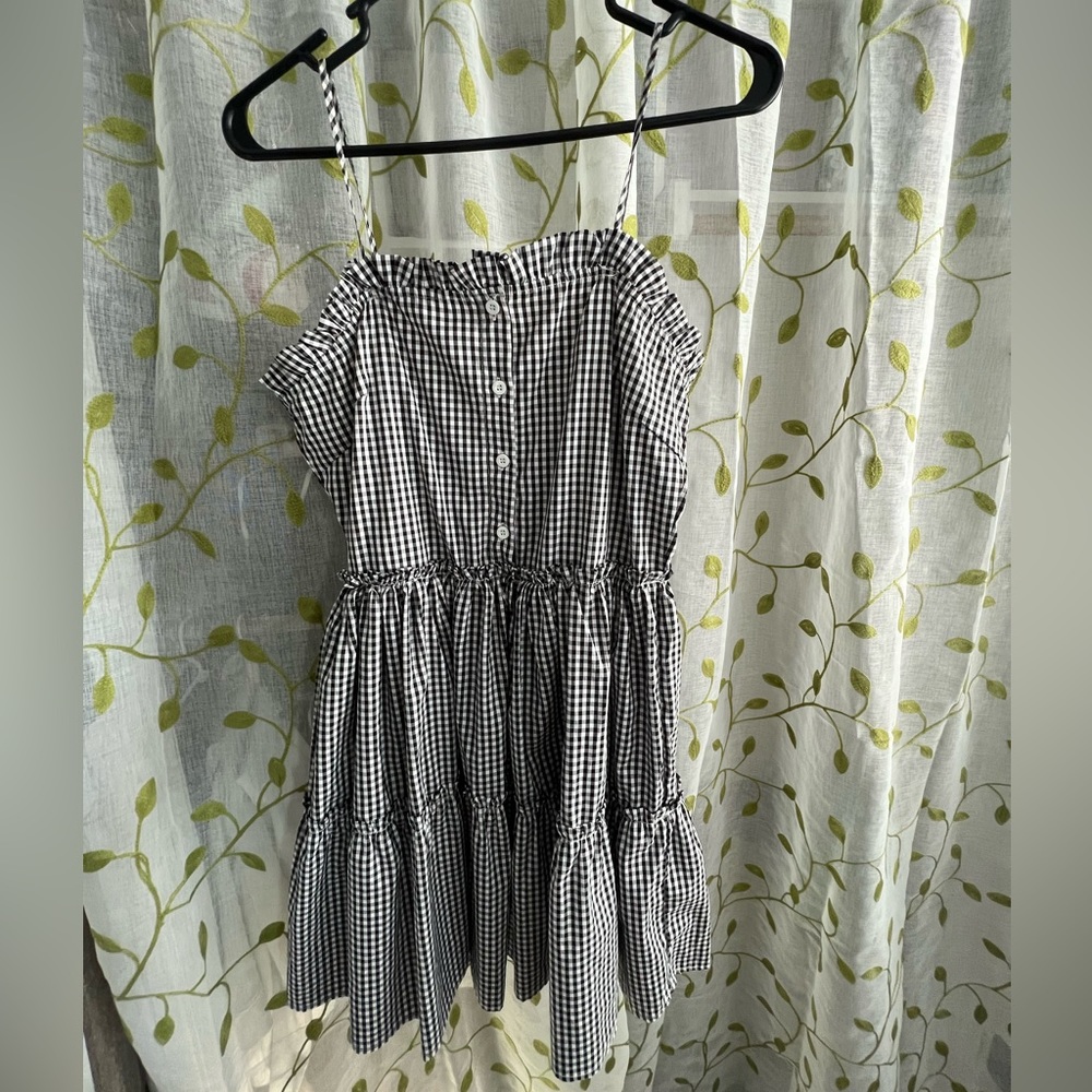 Maybe Wang Black Checker Mini Dress
